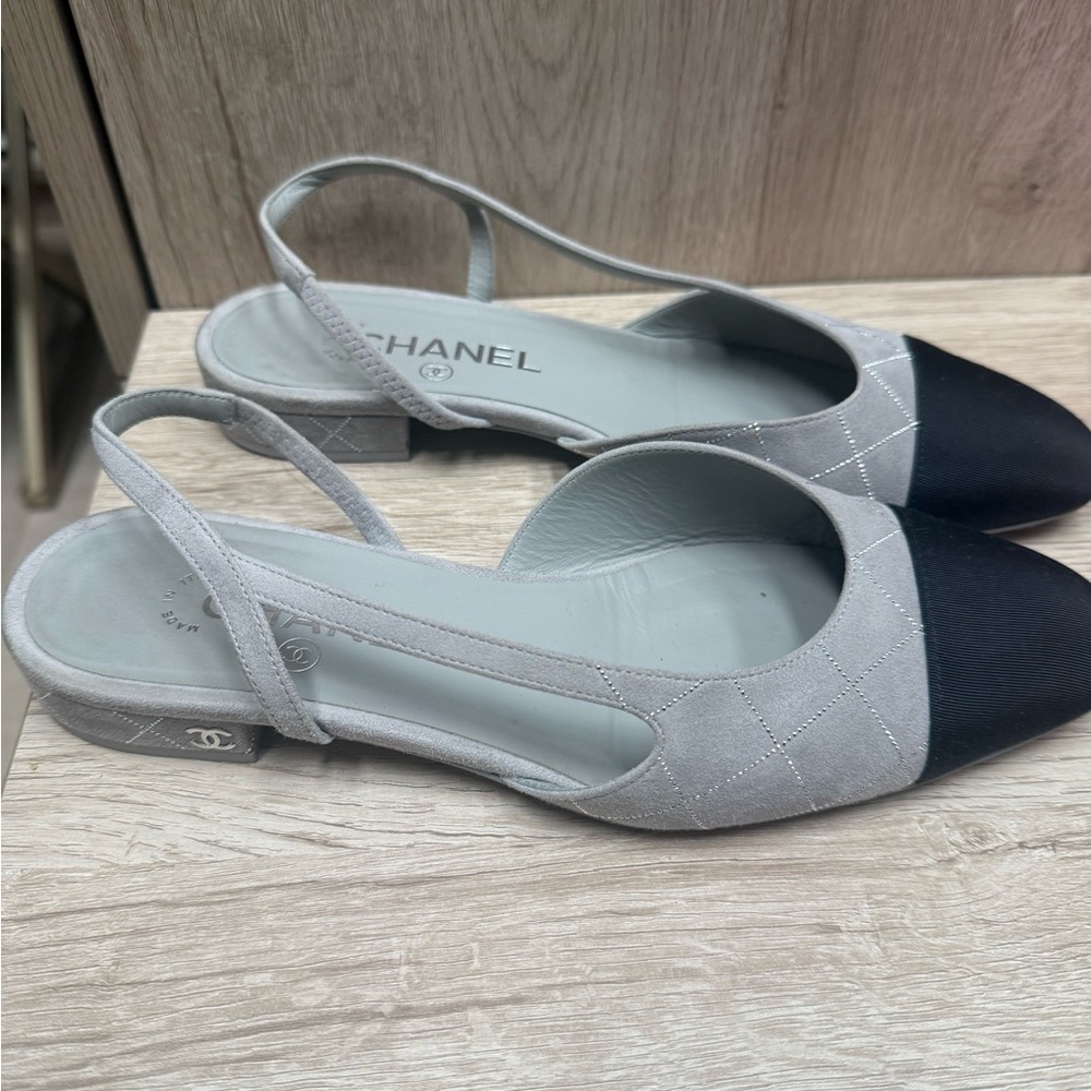 Chanel slingback slides